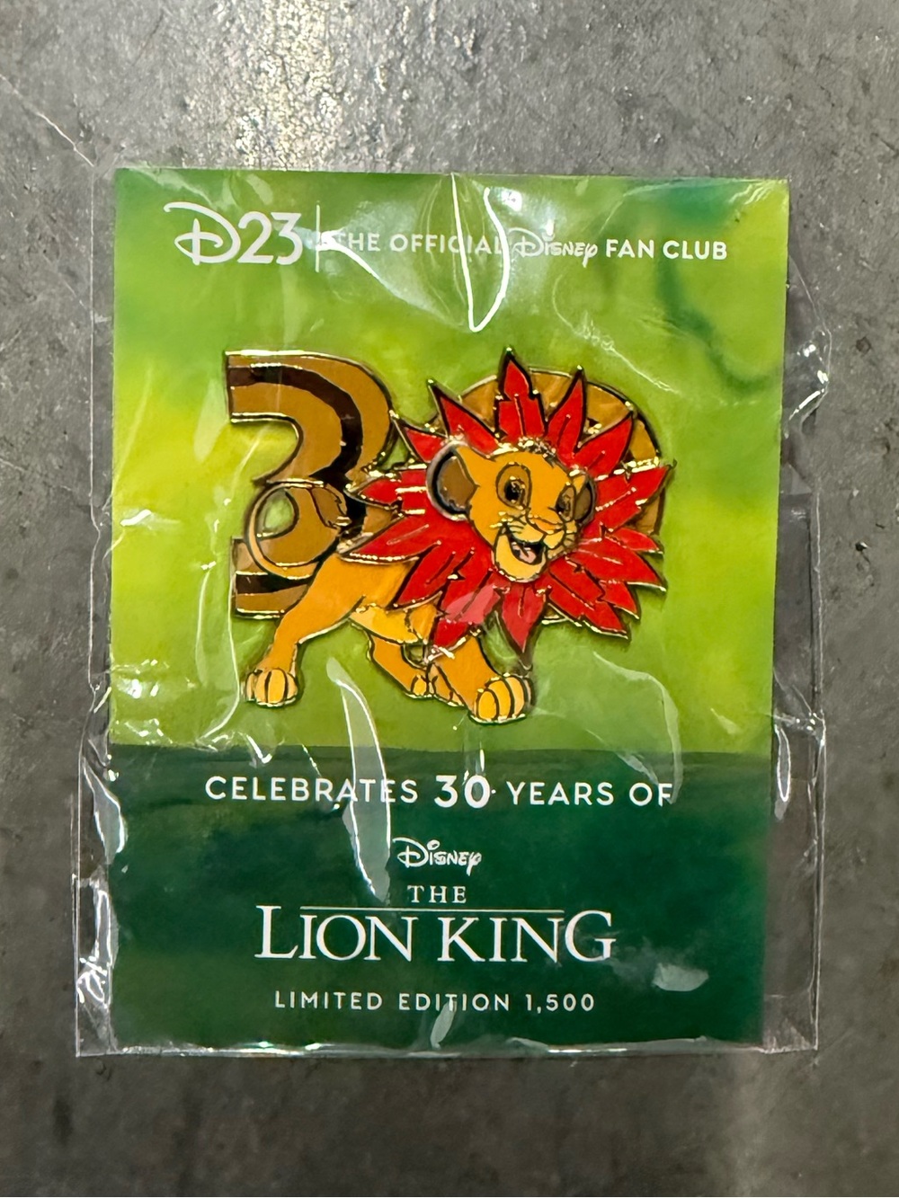 NWT D23 Lion King 30th Anniversary Pin